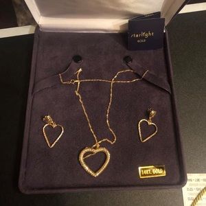 Starlight Gold Heart Slide w/ Earrings